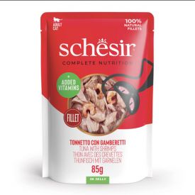 Schesir Cat Tuna With Shrimps Pouch In Jelly